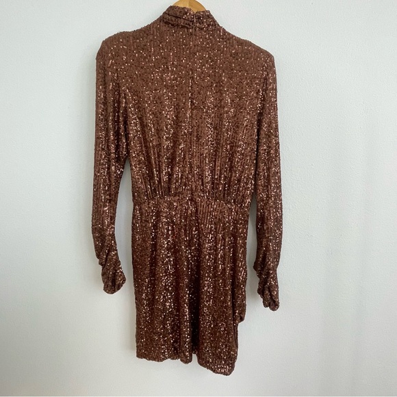 Ronny Kobo brown sequin long sleeve dress - Picture 8 of 8